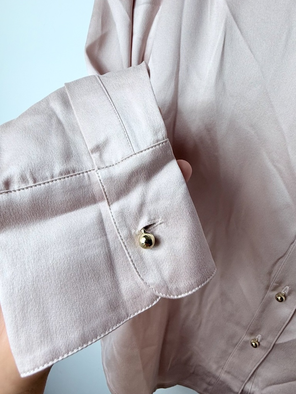 Ravello Milano 100% Silk Blouse Button Down Size Small (4) Bush Pink (X) - Picture 7 of 9